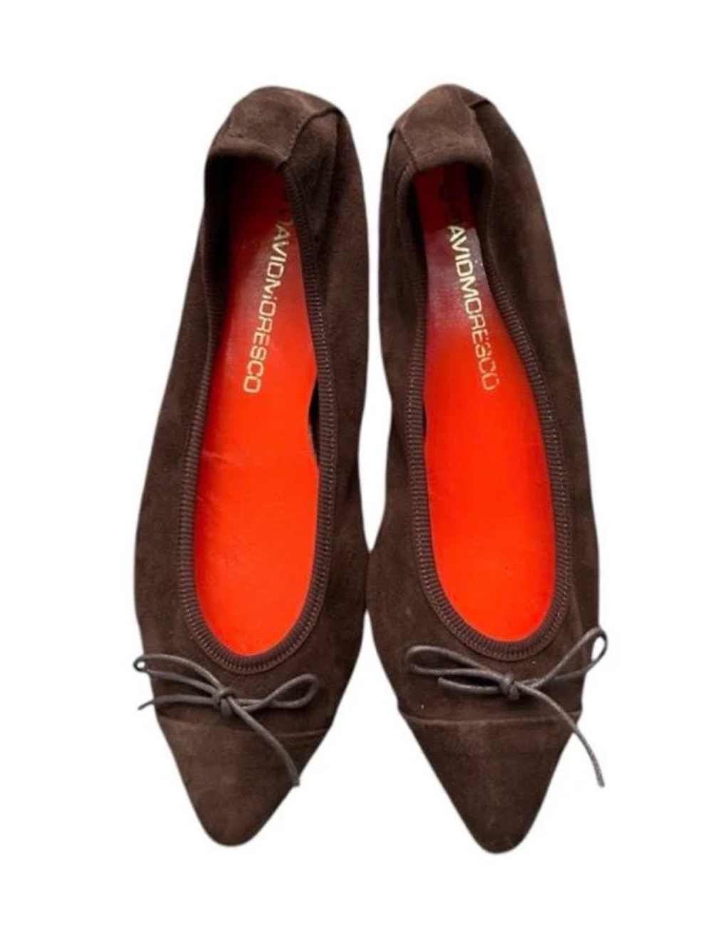 Custom Italian Chocolate brown suede ballet flat. Brand new, never worn,